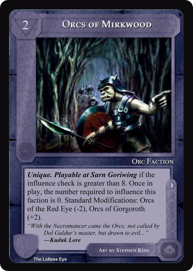 Orcs of Mirkwood - Lidless Eye - Middle Earth CCG / TCG