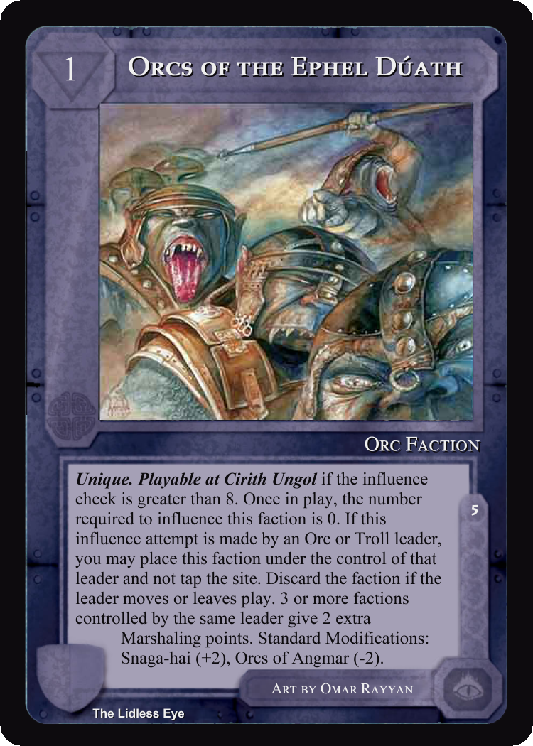 Orcs Of The Ephel Duath - Lidless Eye - Middle Earth CCG / TCG