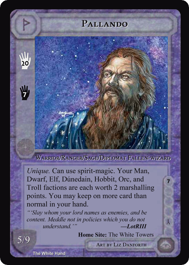 Pallando - White Hand - Middle Earth CCG / TCG