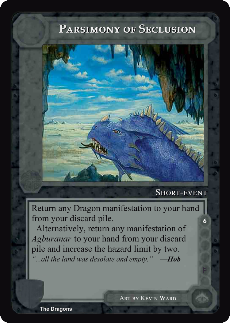 Parsimony of Seclusion - The Dragons - Middle Earth CCG / TCG