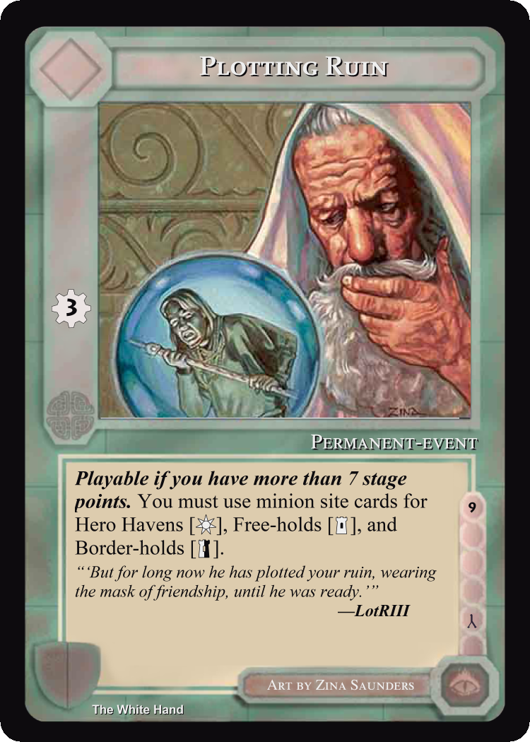 Plotting Ruin - White Hand - Middle Earth CCG / TCG