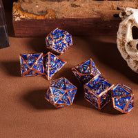 Metal Ghost Claw Theme 7 Piece Polyhedral Dice Set