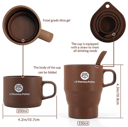 Coffee & Sugar Themed Dice Set Mug (14 PCS) Stamina Potion Silicone