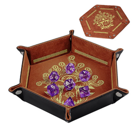 Beholder Themed Foldable Leather Dice Tray