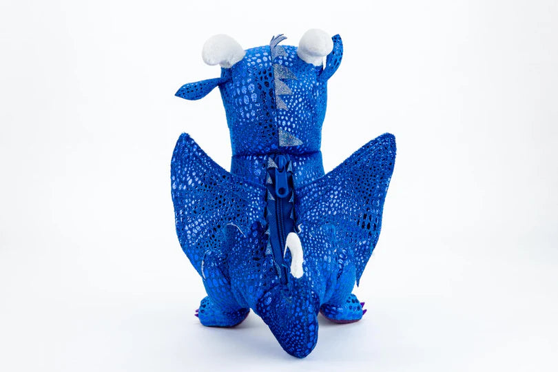 Borsetta portadadi di peluche Drago Blu