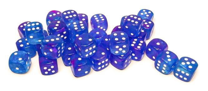 Chessex Nebula Aura/White 12mm D6 Dice Cube