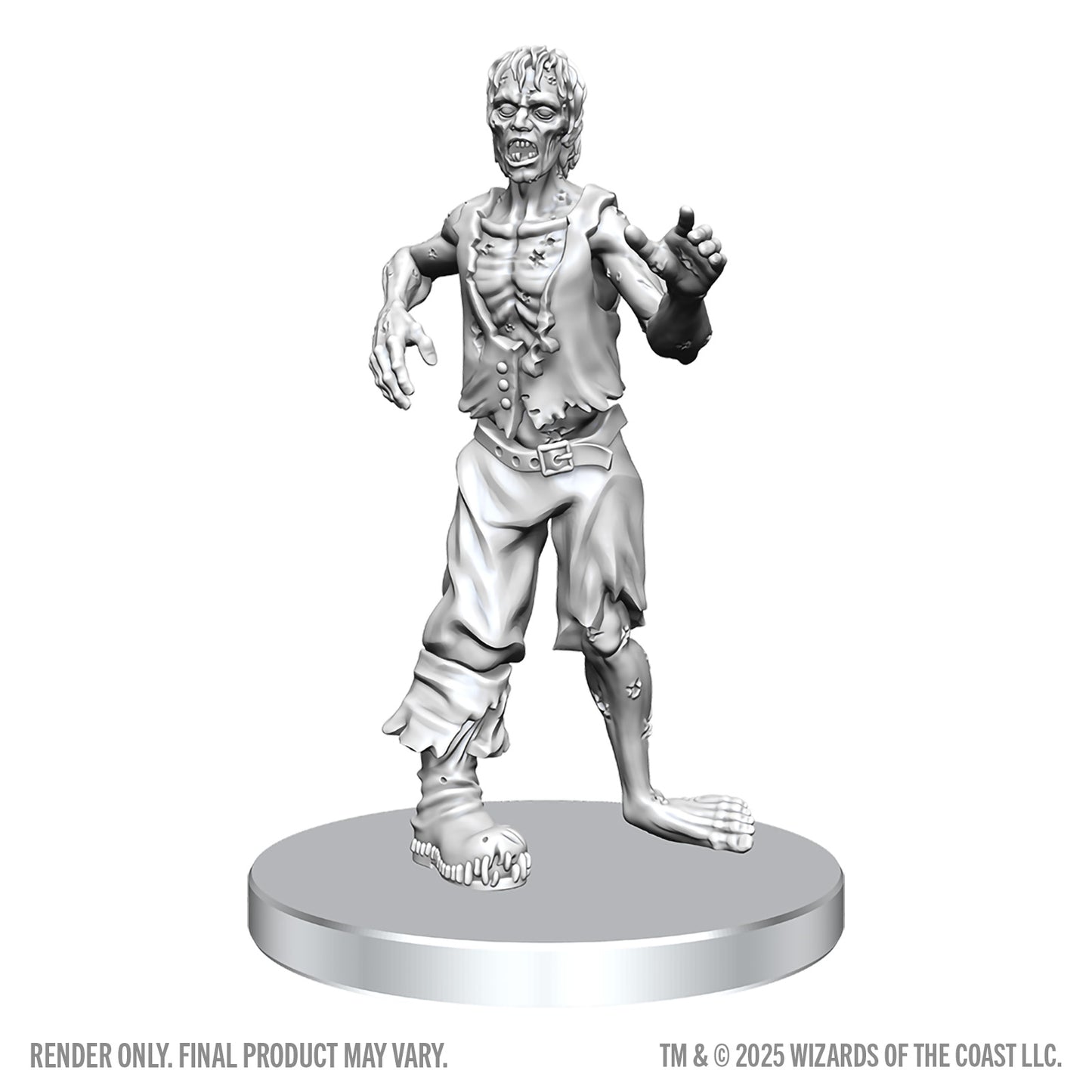 Whiteboard zombie figure on a white background