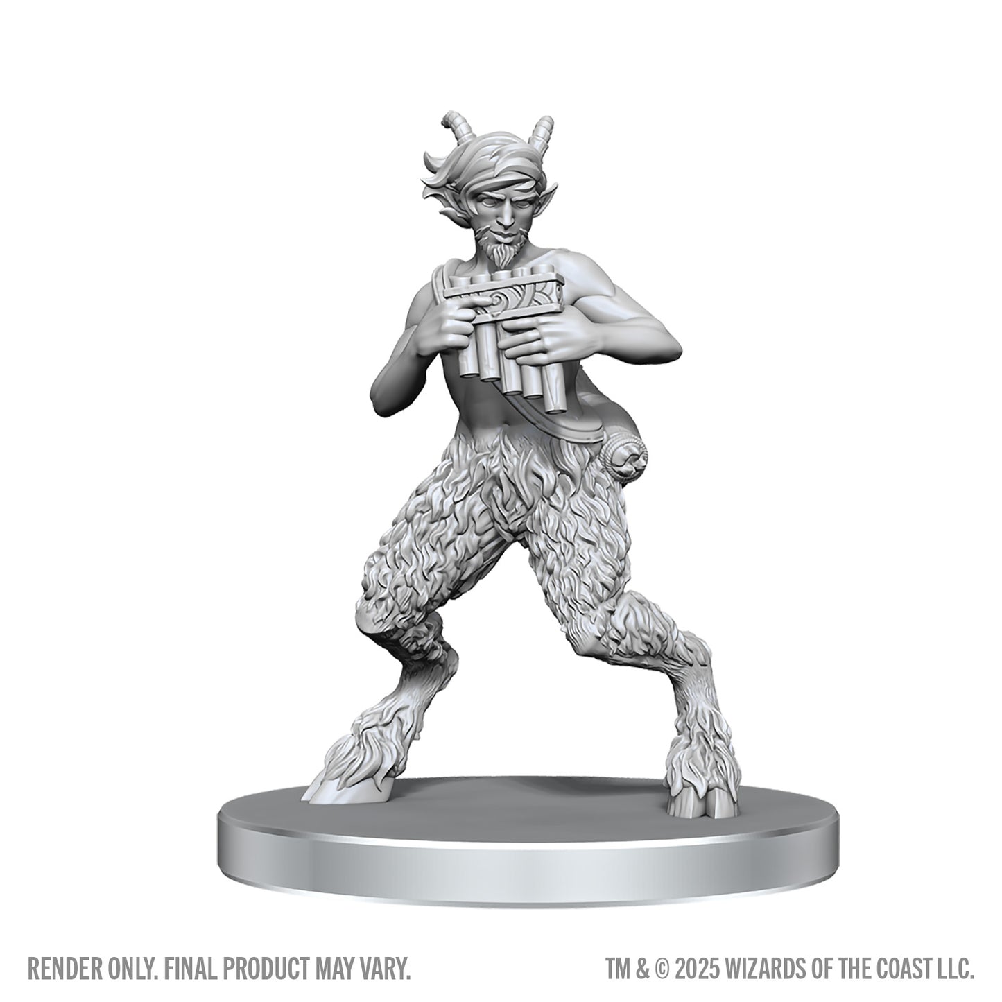 Unpainted fantasy figurine on a white background