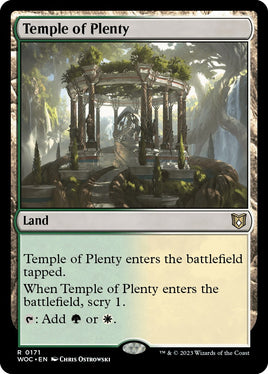 Temple of Plenty [Wilds of Eldraine Commander]
