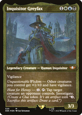 Inquisitor Greyfax (Display Commander) (Etched Foil) [Warhammer 40,000]