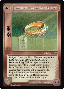 Dwarven Ring of Bavor's Tribe - METW - Limited - Middle Earth CCG / TCG