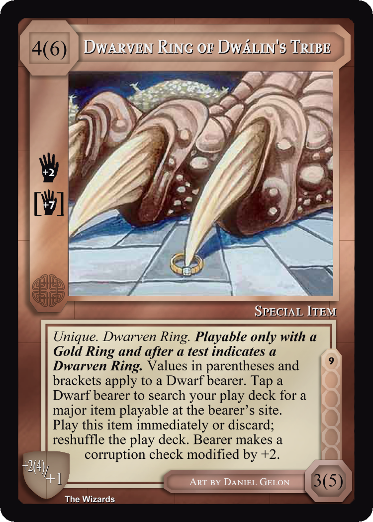 Dwarven Ring of Dwalin's Tribe - METW - Limited - Middle Earth CCG / T PunkOuter Games Dwarven Ring of Dwalin's Tribe - METW - Limited - Middle Earth CCG / T PunkOuter Games