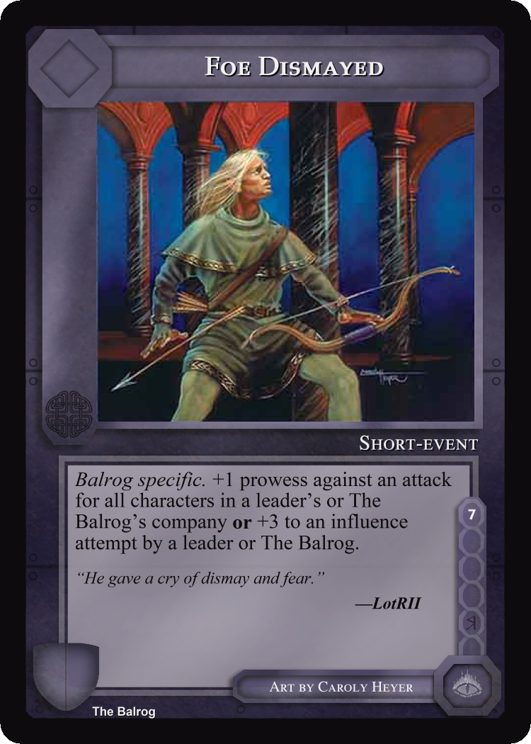 Foe Dismayed - The Balrog - Middle Earth CCG / TCG