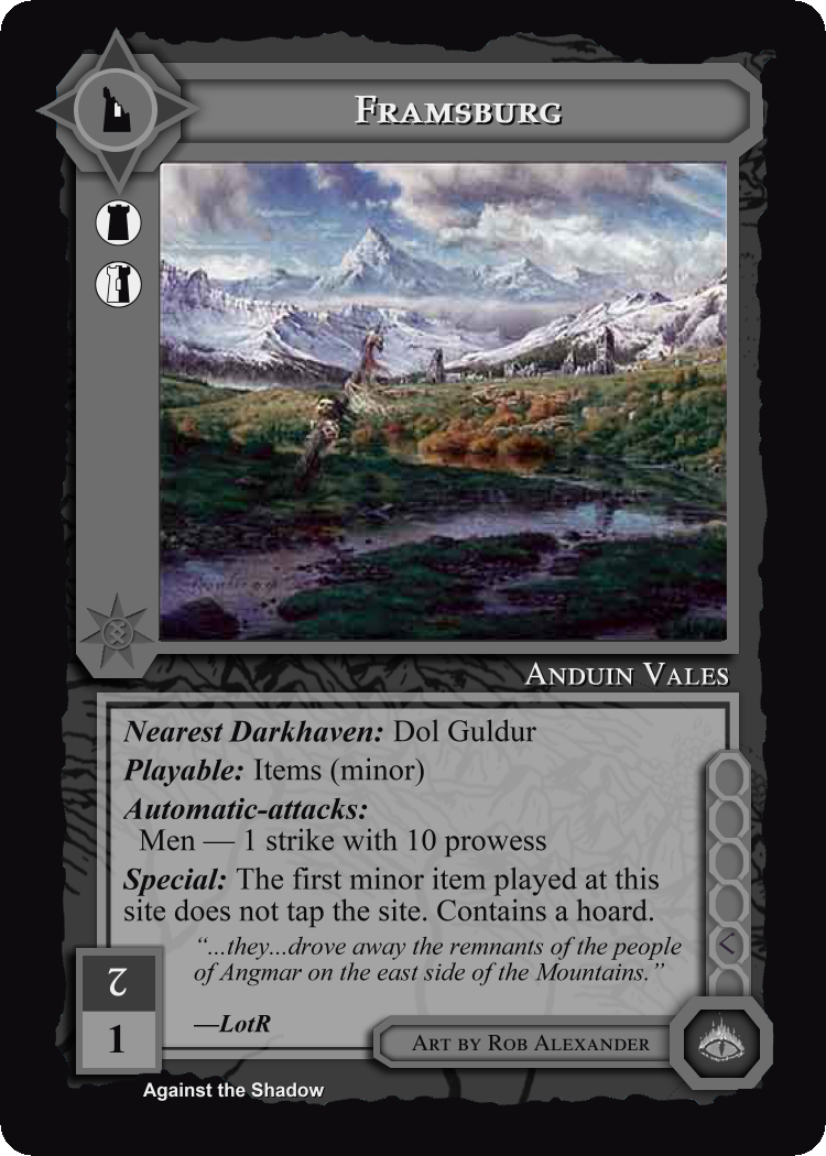 Framsburg - Against the Shadow - Middle Earth CCG / TCG