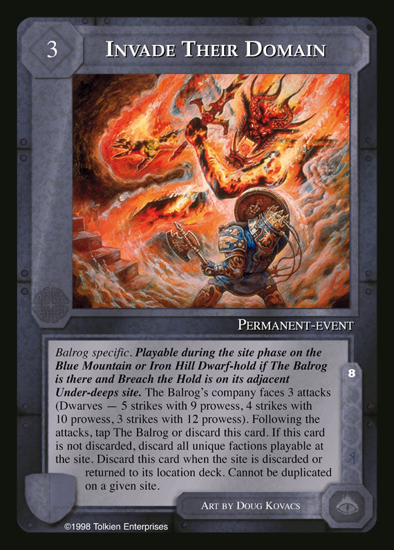 Invade Their Domain - The Balrog - Middle Earth CCG / TCG PunkOuter Games Invade Their Domain - The Balrog - Middle Earth CCG / TCG PunkOuter Games