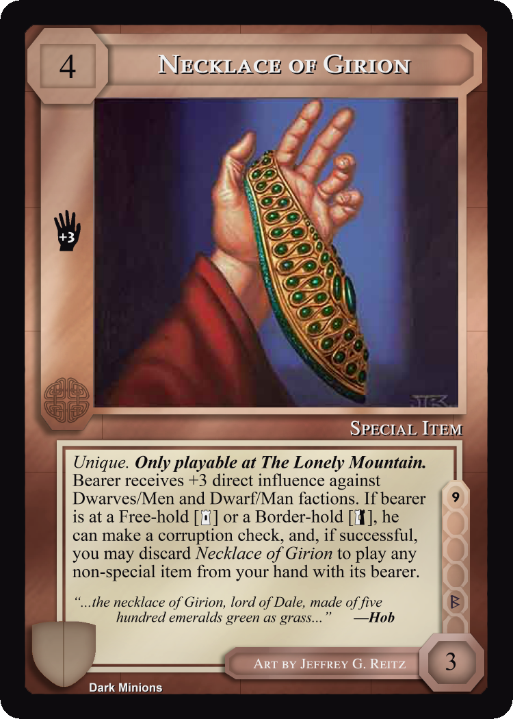 Necklace of Girion - Dark Minions - Middle Earth CCG / TCG