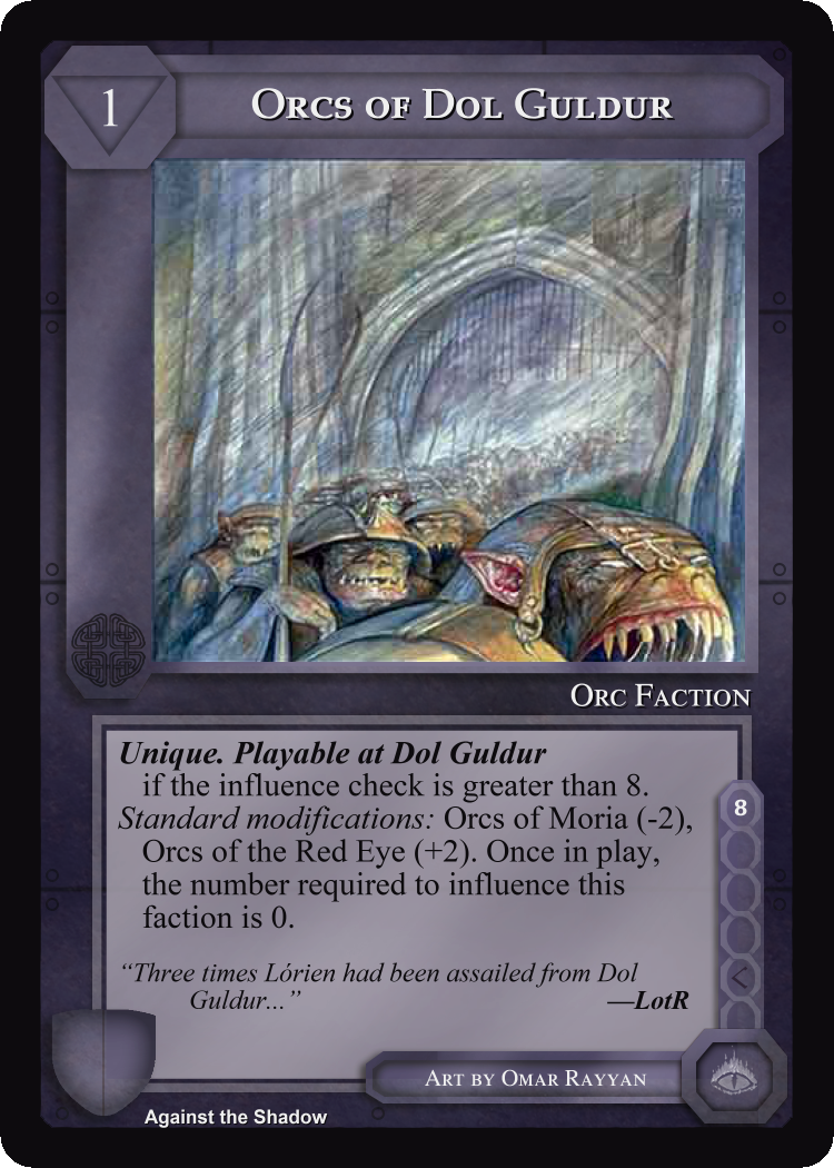 Orcs Of Dol Guldur - Against the Shadow - Middle Earth CCG / TCG PunkOuter Games Orcs Of Dol Guldur - Against the Shadow - Middle Earth CCG / TCG PunkOuter Games
