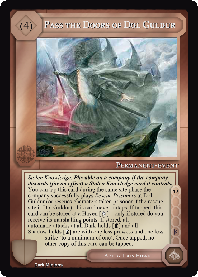 Pass the Doors of Dol Guldur - Dark Minions - Middle Earth CCG / TCG