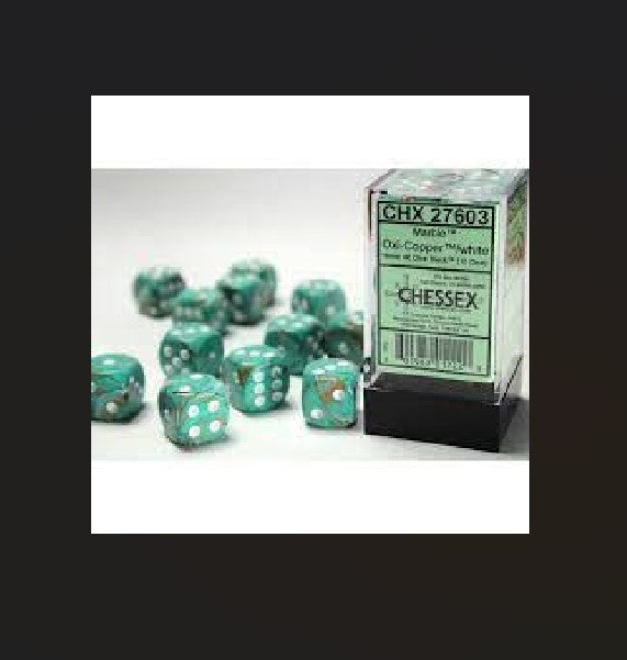 Chessex: D6 Marble Dice sets- 16mm