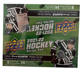 Upper Deck 2021 2022 hockey series two retail 24 pack box