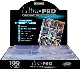 Ultra PRO: Platinum Hologram Standard 9-Pocket Pages - 3-Holes (100-Pack)
