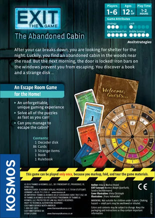EXIT The Game - The Abandoned Cabin - Board Game