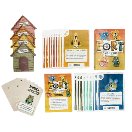 fort cats dogs expansion deckbuilding card game