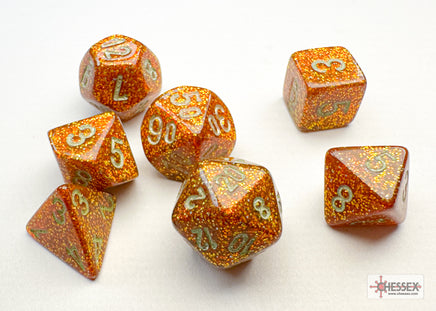 Chessex: Polyhedral Glitter Dice sets - 10mm
