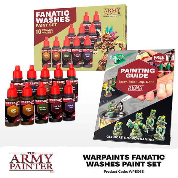 The Army Painter - Warpaint: Fanatic Washes Paint Set (10 washes)