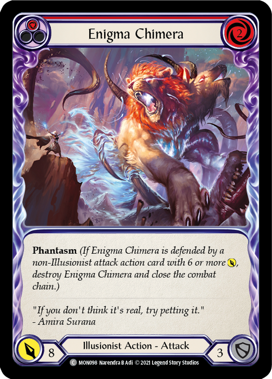 Enigma Chimera (Red) [MON098-RF] (Monarch)  1st Edition Rainbow Foil