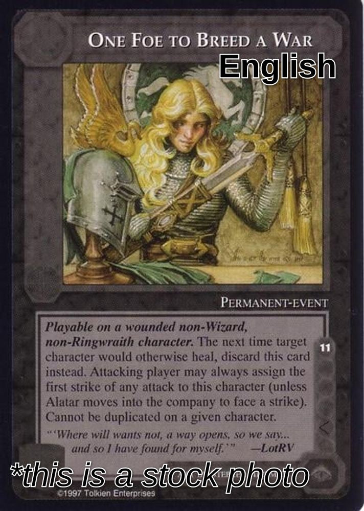 One Foe to Breed a War