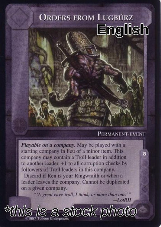 Orders from Lugbúrz