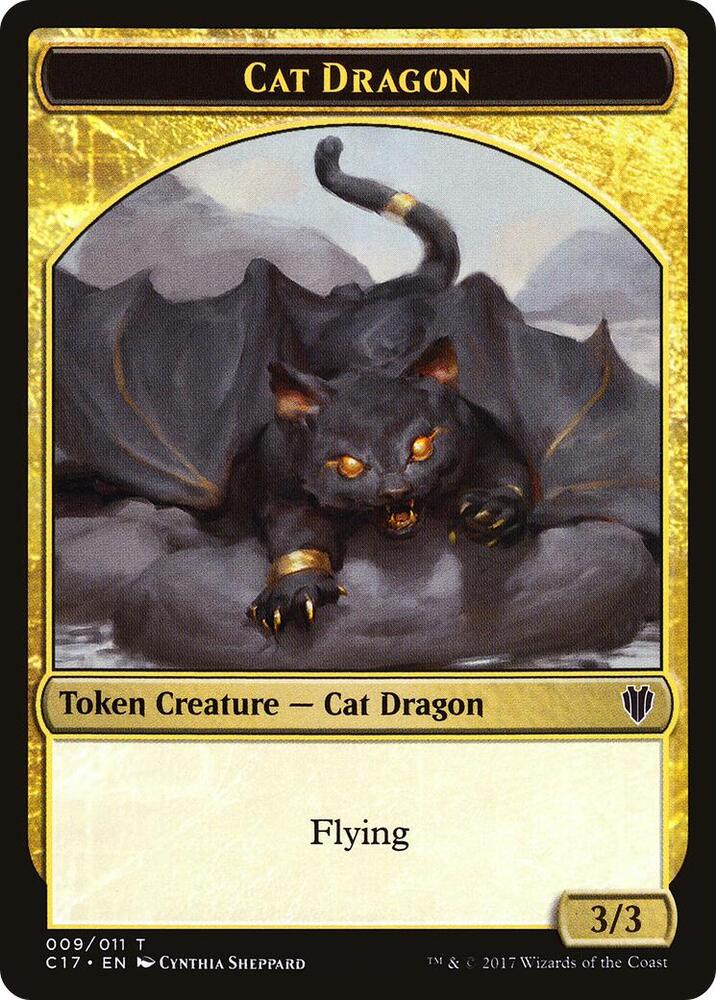 Gold // Cat Dragon Double-Sided Token (Back)