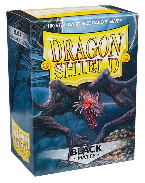 Dragon Shield: Standard 100ct Sleeves - Black (Matte)