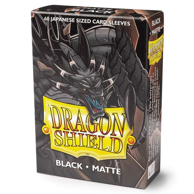 Dragon Shield: Japanese Size 60ct Sleeves - Black (Matte)