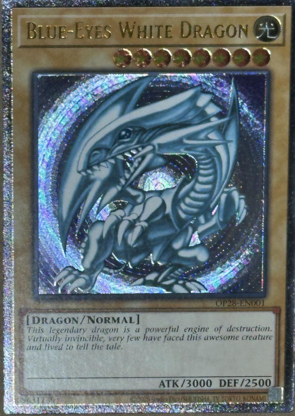 Blue-Eyes White Dragon [OP28 - OP28-EN001 - Ultimate Rare] - OTS Tournament Pack 28
