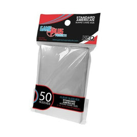 Standard American Board Game Size Clear Card Sleeves (50ct) (57x89mm)