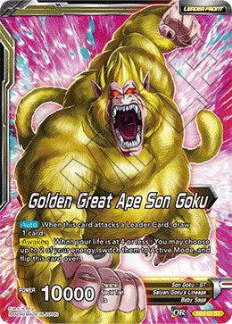 Golden Great Ape Son Goku // Long Odds SS4 Son Goku [DBS-B04 - SD5-01 - Starter Rare] - Colossal Warfare