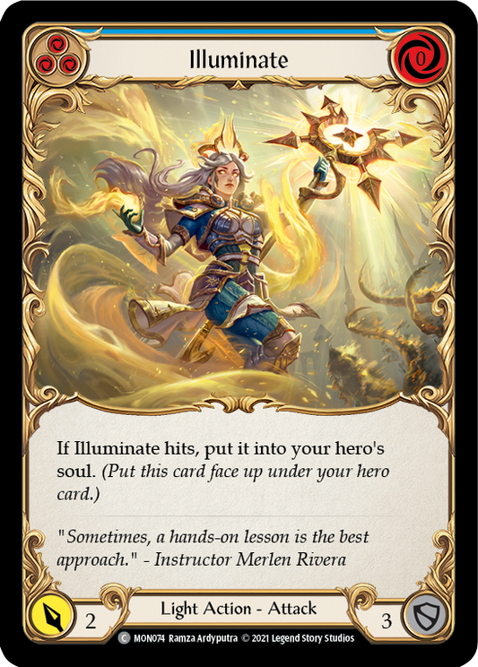 Illuminate (Blue) [MON074-RF] (Monarch)  1st Edition Rainbow Foil