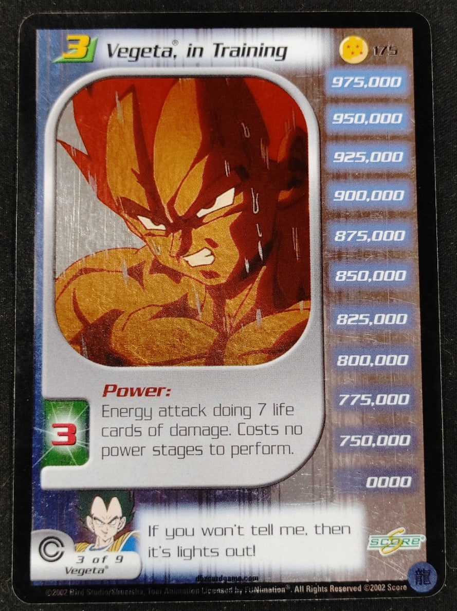 Vegeta In Training 175 - DBZ - Foil Limited - Moderate Play