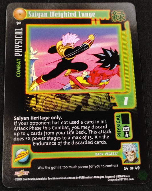 Saiyan Weighted Lunge 92 - DBZ GT - Foil - Light Play