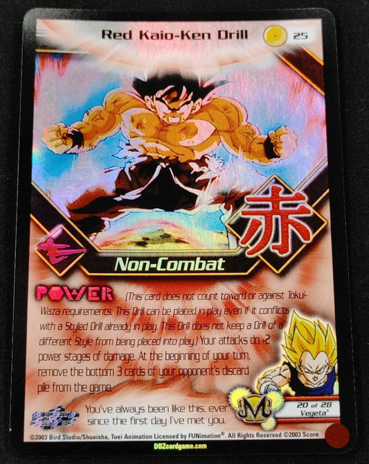 Red Kaio-Ken Drill 25 - DBZ - Foil - Light Play