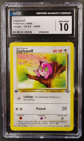 Jigglypull (1999) Jungle 1st Edition 54 CGC 10 Gem Mint