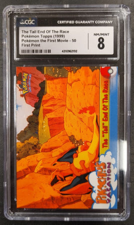 Tail End Of Race Pokemon Topps First Movie 50 Graded CGC 8