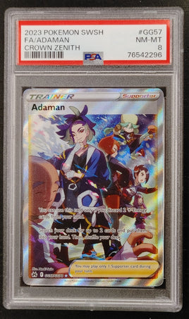 Pokemon Adaman #GG57 Crown Zenith Graded PSA 8 NM/MT