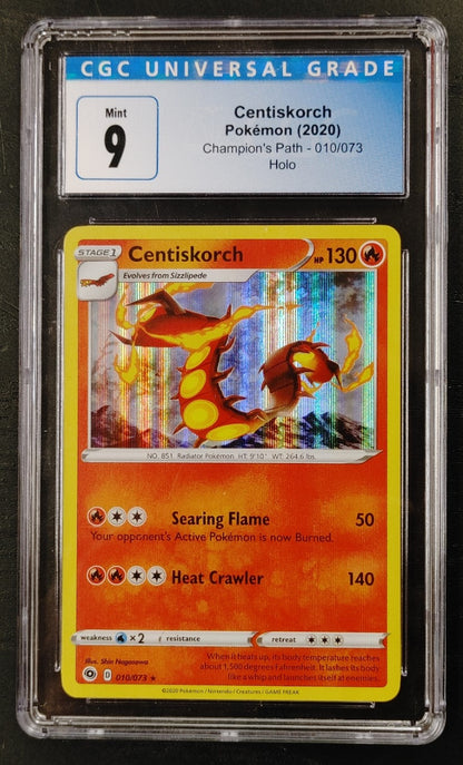 Pokemon Centiskorch #10 Champion's Path Graded CGC 9 Mint