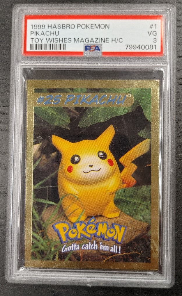 Pokemon Pikachu 25 Toy Wishes Magazine Graded 3 PSA VG