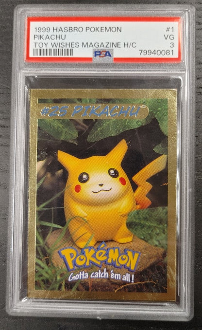 Pokemon Pikachu 25 Toy Wishes Magazine Graded 3 PSA VG