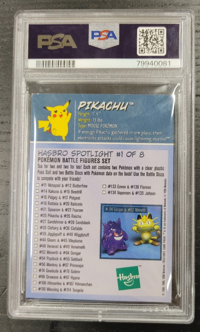 Pokemon Pikachu 25 Toy Wishes Magazine Graded 3 PSA VG