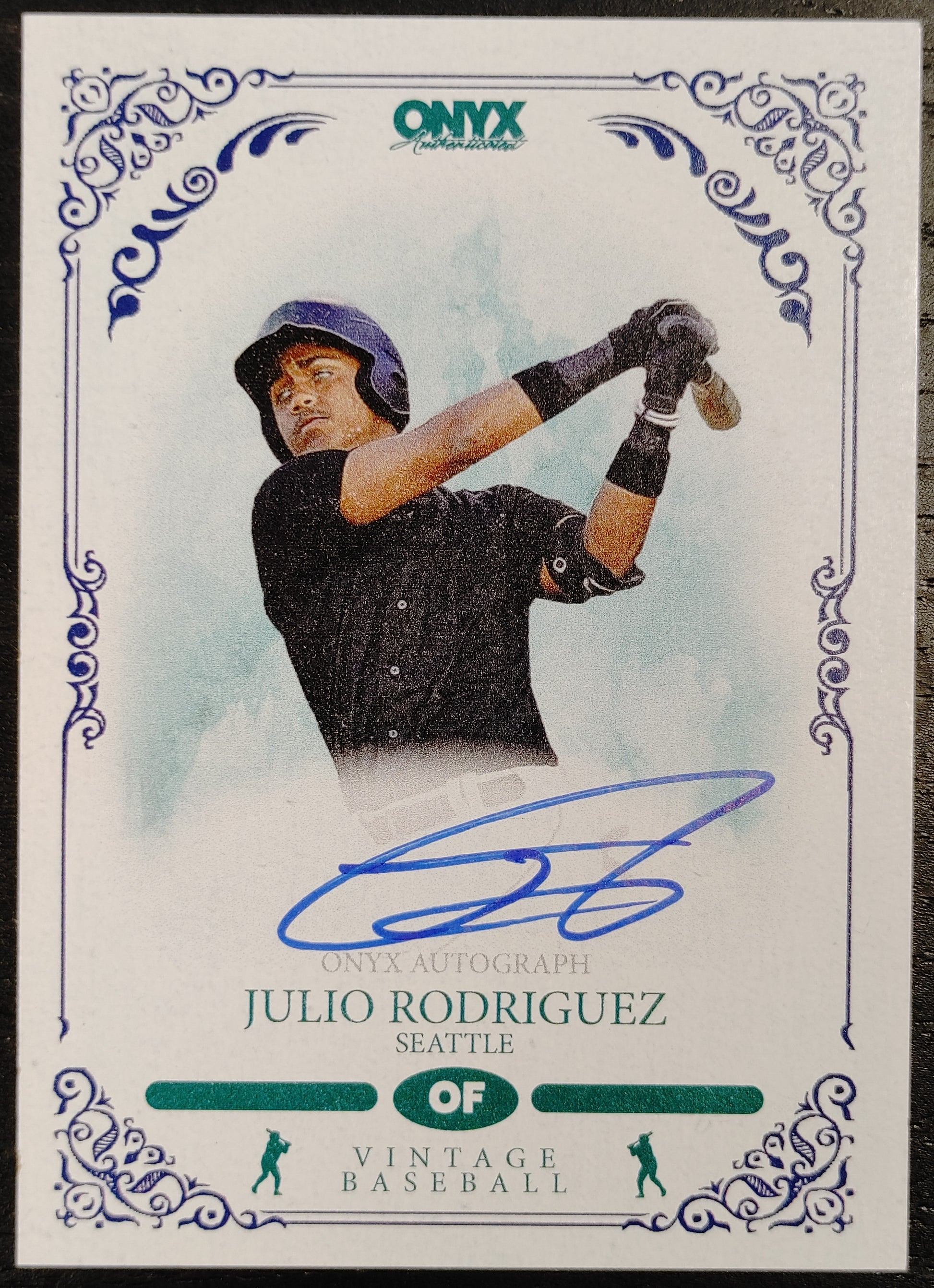 Onyx Vintage Blue Autographed - Julio Rodriguez